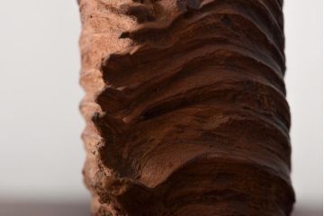 昭和期　一刀彫(肥松)　達磨木彫(彫刻、だるま大師)(R-043408)