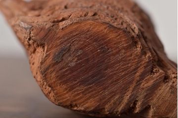 昭和期　一刀彫(肥松)　達磨木彫(彫刻、だるま大師)(R-043408)