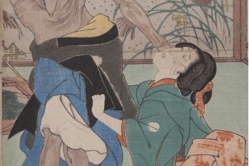 江戸〜明治　一勇齋國芳木版画　當盛見立人形之内一ツ家之図(R-043416)