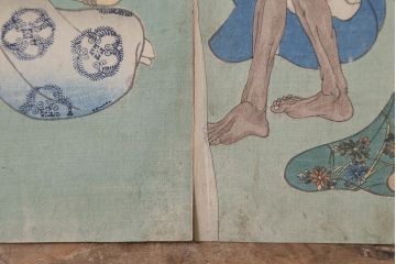 江戸〜明治　一勇齋國芳木版画　當盛見立人形之内一ツ家之図(R-043416)