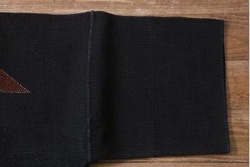明治〜大正　古い刺子半纏(袢纏、火消木綿、藍染古布)(R-043426)