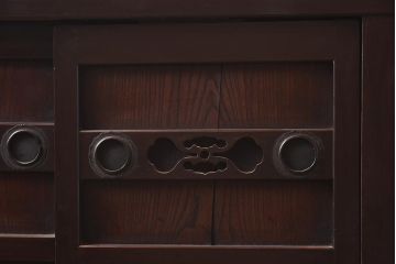 アンティーク家具　明治大正期　テレビ台としてもおすすめな和の趣漂う収納箪笥(ローボード、水屋箪笥、収納棚、キャビネット、テレビ台)(R-043433)