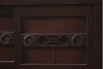 アンティーク家具　明治大正期　和の趣漂う六尺水屋箪笥(6尺水屋箪笥、収納棚、戸棚)(R-043435)