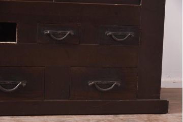 アンティーク家具　明治大正期　和の趣漂う六尺水屋箪笥(6尺水屋箪笥、収納棚、戸棚)(R-043435)