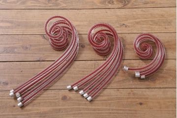 中古　SIGNORETTO LAMPADARI　ムラノガラス(ベネチア)　レッド　インパクトのある5灯シャンデリア(天井照明)(R-043443)