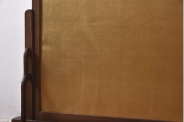 和製アンティーク　昭和初期　桑材　指物家具　お部屋を華やかにする黄金の衝立(パーテーション、つい立)(R-043452)