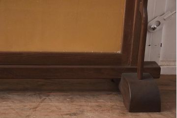 和製アンティーク　昭和初期　桑材　指物家具　お部屋を華やかにする黄金の衝立(パーテーション、つい立)(R-043452)