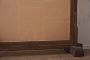 和製アンティーク　昭和初期　桑材　指物家具　お部屋を華やかにする黄金の衝立(パーテーション、つい立)(R-043452)