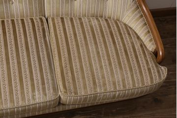 中古　DREXEL HERITAGE(ドレクセルヘリテイジ)　3シートクッションローバックソファ　595-628S(定価約92万円)(R-043456)