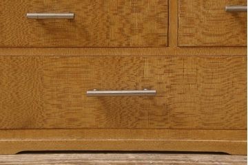 レトロ家具　美品　杢目が素敵な昭和期の裁縫箱(ソーイングボックス、小引き出し)(R-043459)
