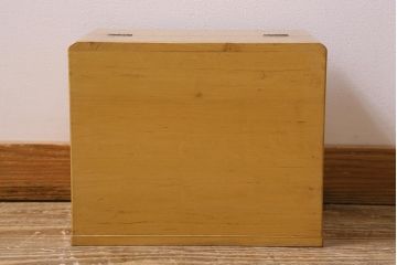 レトロ家具　美品　杢目が素敵な昭和期の裁縫箱(ソーイングボックス、小引き出し)(R-043459)