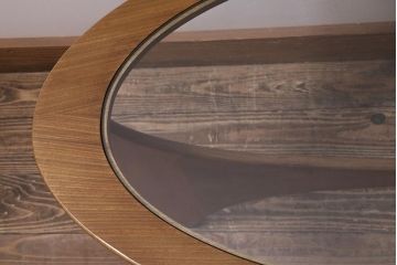 ヴィンテージ家具　北欧ビンテージ　G-plan(ジープラン)　チーク材　ガラストップのおしゃれなコーヒーテーブル(センターテーブル)(R-043462)