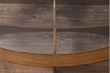 ヴィンテージ家具　北欧ビンテージ　G-plan(ジープラン)　チーク材　ガラストップのおしゃれなコーヒーテーブル(センターテーブル)(R-043462)