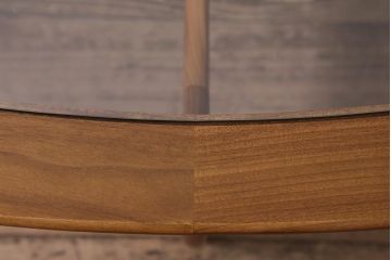 ヴィンテージ家具　北欧ビンテージ　G-plan(ジープラン)　チーク材　ガラストップのおしゃれなコーヒーテーブル(センターテーブル)(R-043462)