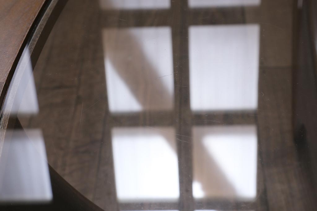 ヴィンテージ家具　北欧ビンテージ　G-plan(ジープラン)　チーク材　ガラストップのおしゃれなコーヒーテーブル(センターテーブル)(R-043462)