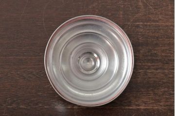 アンティーク雑貨　昭和中期　レトロで可愛らしい蓋付き猫瓶(ガラス瓶)(R-043465)