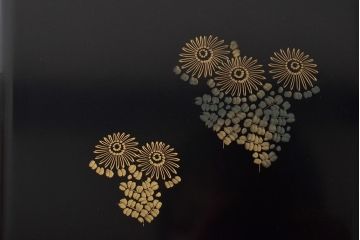 輪島塗　北濱清謙　清鳳堂　花蒔絵木製三段重箱(漆器)(R-043466)