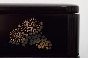 輪島塗　北濱清謙　清鳳堂　花蒔絵木製三段重箱(漆器)(R-043466)