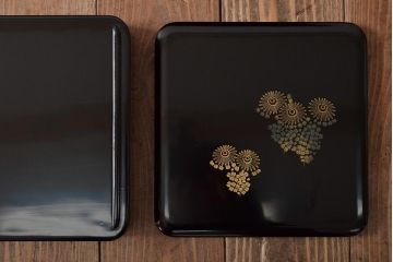 輪島塗　北濱清謙　清鳳堂　花蒔絵木製三段重箱(漆器)(R-043466)