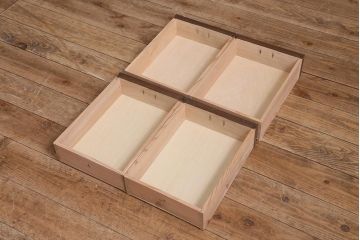 ラフジュ工房オリジナル　古建具リメイク　引き出し付き　明治大正期の味わい深いアンティーク建具を使ったローボード(テレビ台、収納棚、戸棚)(R-043472)