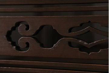 ラフジュ工房オリジナル　古建具リメイク　引き出し付き　明治大正期の味わい深いアンティーク建具を使ったローボード(テレビ台、収納棚、戸棚)(R-043472)