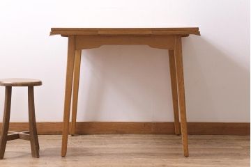 ヴィンテージ家具　イギリスビンテージ　1950年代　オーク材　G-PLAN(ジープラン)　シンプルスタイリッシュなエクステンションテーブル(ダイニングテーブル)(R-043473)