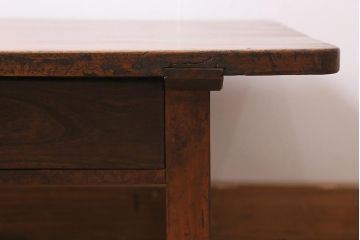 アンティーク家具　和製アンティーク　昭和初期　天板ケヤキ材　レトロな雰囲気たっぷりな文机(ローテーブル、座卓、センターテーブル)(R-043476)
