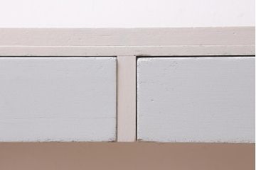 ペイント家具　昭和中期　ペイントカラーがお洒落なサイドテーブル(コンソールテーブル)(R-043483)