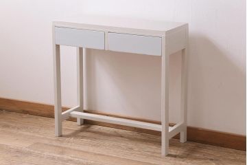 ペイント家具　昭和中期　ペイントカラーがお洒落なサイドテーブル(コンソールテーブル)(R-043483)