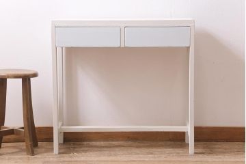 ペイント家具　昭和中期　ペイントカラーがお洒落なサイドテーブル(コンソールテーブル)(R-043483)