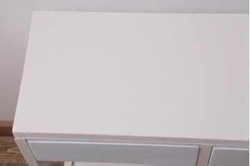 ペイント家具　昭和中期　ペイントカラーがお洒落なサイドテーブル(コンソールテーブル)(R-043483)