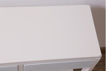ペイント家具　昭和中期　ペイントカラーがお洒落なサイドテーブル(コンソールテーブル)(R-043483)