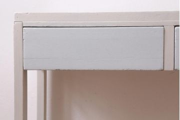 ペイント家具　昭和中期　ペイントカラーがお洒落なサイドテーブル(コンソールテーブル)(R-043483)