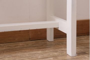 ペイント家具　昭和中期　ペイントカラーがお洒落なサイドテーブル(コンソールテーブル)(R-043483)