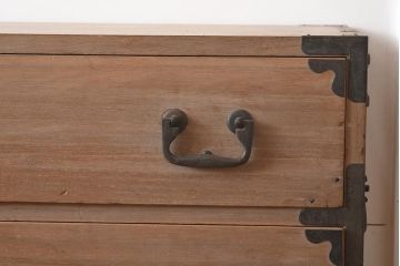 アンティーク家具　5杯　新潟産　総桐材　シンプルな重ねの衣装箪笥(引き出し、桐箪笥、桐たんす)(R-043485)