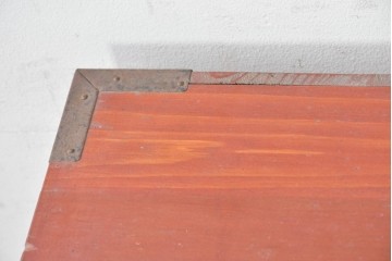 和製アンティーク　漆塗り　丸金具がアクセントの衣装箪笥　(R-043493)