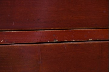 和製アンティーク　漆塗り　丸金具がアクセントの衣装箪笥　(R-043493)