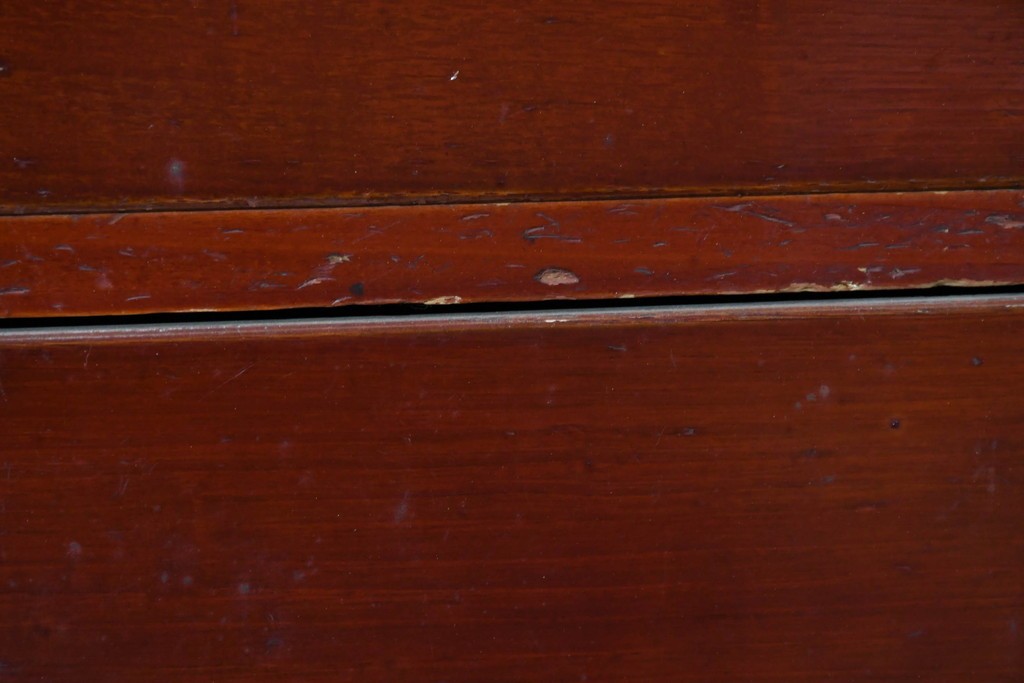 和製アンティーク　漆塗り　丸金具がアクセントの衣装箪笥　(R-043493)