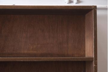 アンティーク家具　和製アンティーク　昭和中期　古い木の質感が味わい深いシンプルな収納棚(オープンラック、下駄箱)(R-043494)