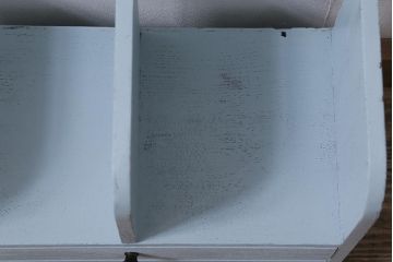 レトロ雑貨　昭和中期　引き出し付き!　　お洒落なペイントカラーが目を惹く木製の本立て(ブックスタンド)(R-043505)