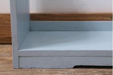 レトロ雑貨　昭和中期　引き出し付き!　　お洒落なペイントカラーが目を惹く木製の本立て(ブックスタンド)(R-043505)