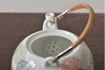 昭和期　古いノリタケ(日本陶器、日陶、則武、Noritake)　急須・湯呑み5客セット　箱付(湯のみ、茶器)(R-043510)