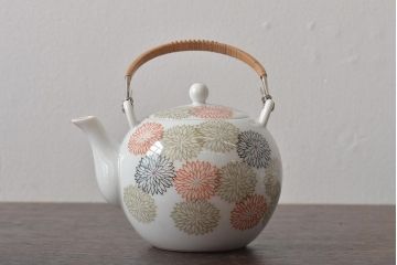 昭和期　古いノリタケ(日本陶器、日陶、則武、Noritake)　急須・湯呑み5客セット　箱付(湯のみ、茶器)(R-043510)