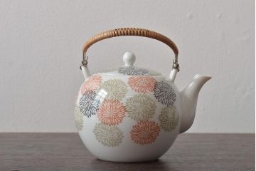 昭和期　古いノリタケ(日本陶器、日陶、則武、Noritake)　急須・湯呑み5客セット　箱付(湯のみ、茶器)(R-043510)