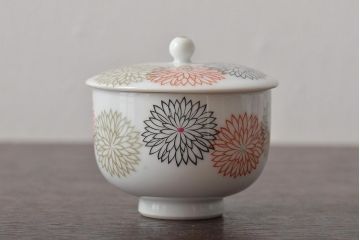 昭和期　古いノリタケ(日本陶器、日陶、則武、Noritake)　急須・湯呑み5客セット　箱付(湯のみ、茶器)(R-043510)