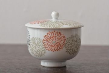 昭和期　古いノリタケ(日本陶器、日陶、則武、Noritake)　急須・湯呑み5客セット　箱付(湯のみ、茶器)(R-043510)