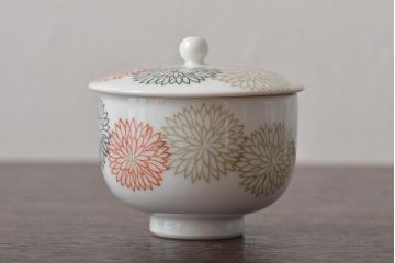 昭和期　古いノリタケ(日本陶器、日陶、則武、Noritake)　急須・湯呑み5客セット　箱付(湯のみ、茶器)(R-043510)