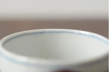アンティーク雑貨　江戸期　古伊万里　丸福色絵猪口6個(酒器向付)(R-043511)