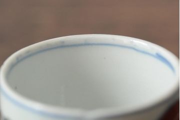 アンティーク雑貨　江戸期　古伊万里　丸福色絵猪口5個(酒器向付)(R-043512)