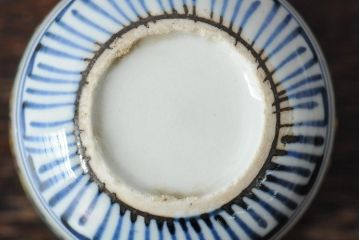 アンティーク雑貨　江戸期　古伊万里　丸福色絵猪口5個(酒器向付)(R-043512)